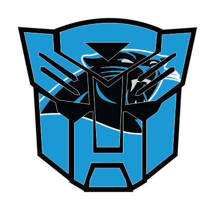 Autobots Carolina Panthers logo iron on paper